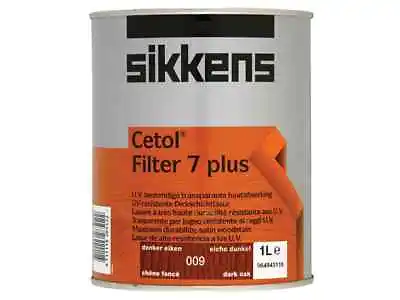 £34.95 • Buy Sikkens SIKCF7PDO1L Cetol Filter 7 Plus Translucent Woodstain 1 Litre Dark Oak