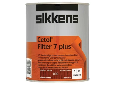 £34.95 • Buy Sikkens SIKCF7PDO1L Cetol Filter 7 Plus Translucent Woodstain 1 Litre Dark Oak