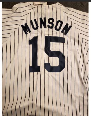 Thurman Munson NY Yankees Jersey NWT Mens XXL 27” Pit-to-pit. • $239