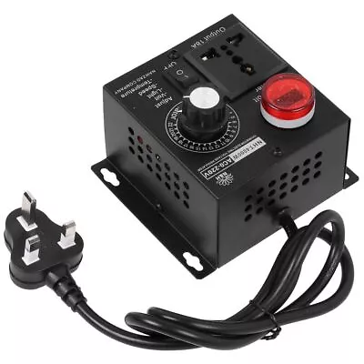 UK Plug AC 220V 4000W Variable Voltage Regulator Volt Speed Motor Fan Controller • £16