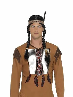 £22.47 • Buy Mens Native American Warrior Red Indian Costume Adult Fancy Dress Cowboy Western