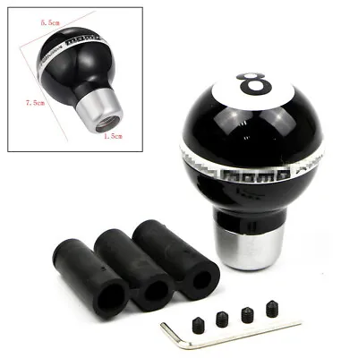 Black No.8 Ball Style Universal Manual Car Gear Stick Shift Knob Shifter Lever • $18.31