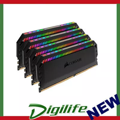 Corsair Dominator Platinum RGB 32GB (4x8GB) DDR4 3000MHz C15 1.35V DIMM Black • $325