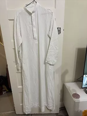 Dubai Men Jalabiya Thobe Khaliji Style Jubba Omani Dishdasha Kandora Thawb 56 • £10