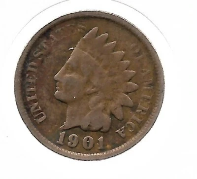 £1.07 • Buy 1901 Rare 100 Year Old Indian Head Penny Liberty Shield Cent US Collection Coin