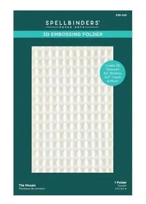 £13.99 • Buy Spellbinders 3d Embossing Folder- Tile Mosaic