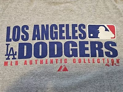 Los Angeles Dodgers Majestic Grey T-shirt Size M • $7.99