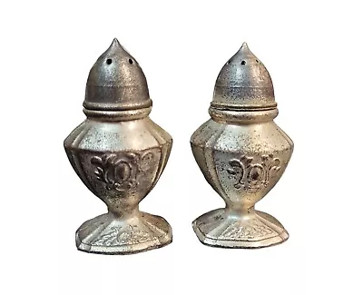 Vintage Antique Metal Salt & Pepper Shakers Made In Occupied Japan • $14.99