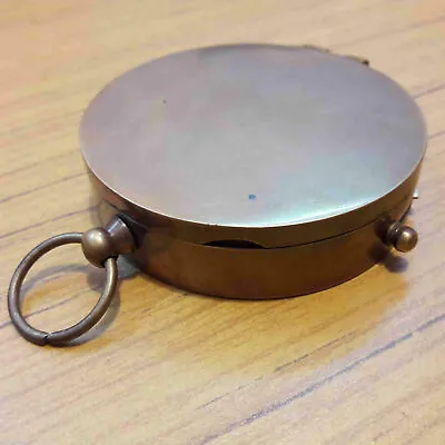 $19 • Buy Antique Brass Vintage Pocket Lid Compass Floating Lock Marine Gift