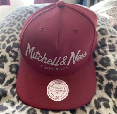 Official Mitchell & Ness Red Snapback Hat Baseball Cap New Era 47 MLB NBA NHL • £12.99