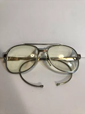 Vintage Anthony Martin Sergio 03 Metal Eyeglass Frames Mens Full Rim Ear Loop • $79.95