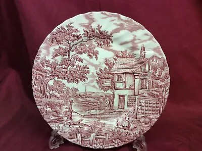 Pink & White 10  Ceramic Plate 'The Hunter By Mayott' (392) • £9