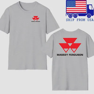 Massey Ferguson Tractor Logo Men's Grey T-shirt Size S-5XL • $28.82