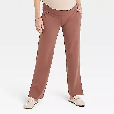 Under Belly Wide Leg Ponte Maternity Pants - Isabel Maternity By Ingrid & • $15.99