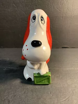 Vintage Handpainted Ceramic Sad Droopy Dog Piggy Bank Japan W/ Suitcase 7  • $10