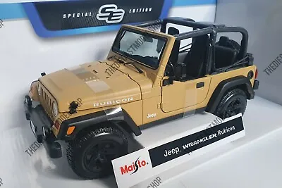 MAISTO 1:18 Scale - Jeep Wrangler Rubicon In Sand - Diecast Model Car • £38.95