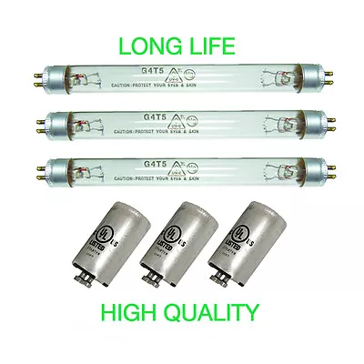 3 Uv Bulbs And 3 Starters For Fresh Air By Ecoquest Purifier • $49.99