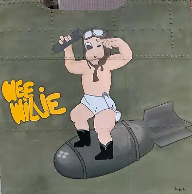 Reproduction Nose Art Panel B-17G Flying Fortress  Wee Willie  NAP-0139 • $525