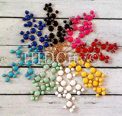 $12.99 • Buy SMALL *MINI* Multi Color Bubble Bib Statement Fashion Crew Necklace 11 Color