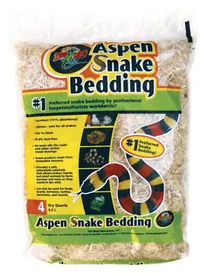 Zoo Med Aspen Snake Bedding Available In 4 Size(4/8/24 Quarts/7.5 Cu Ft Bale) • $9.99