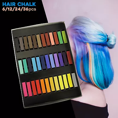 Hair Chalk Temporary Hair Dye Colour Pastels Salon Kits Party Fans Cosplay Set • £3.89