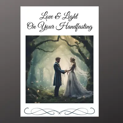 Love & Light Handfasting Day Card Pagan Wicca Gothic Personalised Option Seeded • £2.99