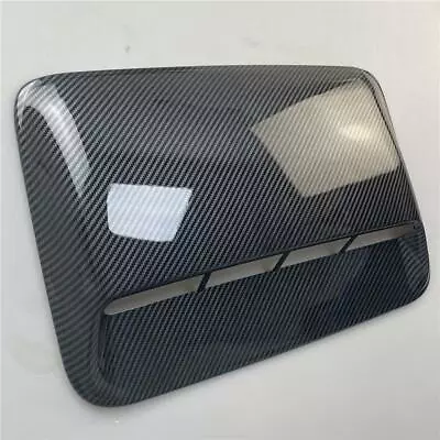 Car Air Flow Intake Hood Scoop Vent Bonnet Cover Glossy Black Carbon Fiber Look • $33.20