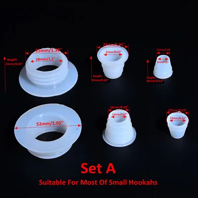 3pcs Set White Hookah Hose Bowl Rubber Spacer Grommet Shisha Accessories  • $8.79