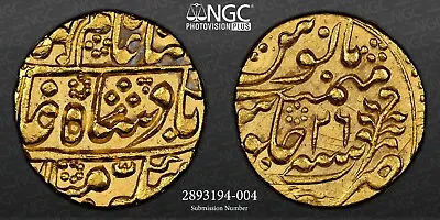 Princely State Of India Jaipur Shah Alam II Gold Mohur NGC UNC Details Cleaned • $1800