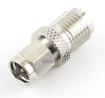 SMA Male To Mini-UHF Female Coax Adapter Connector - USA Ham Radio Seller • $5.27