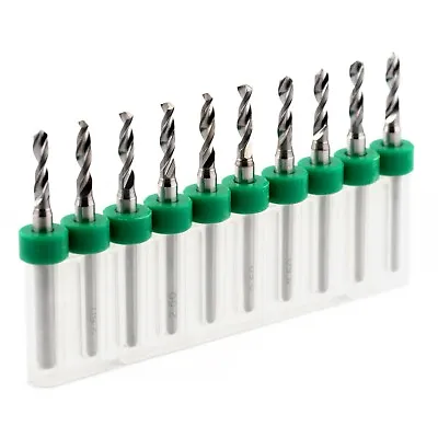 10pcs 2.5mm Micro Tungsten Carbide Twist Drill Bit PCB For Dremel Rotary CNC • $12.36