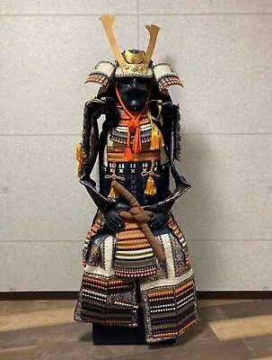 Japanese Vintage Samurai Armor Busho Yoroi Kabuto With Wooden Box / Antique PO • $1050