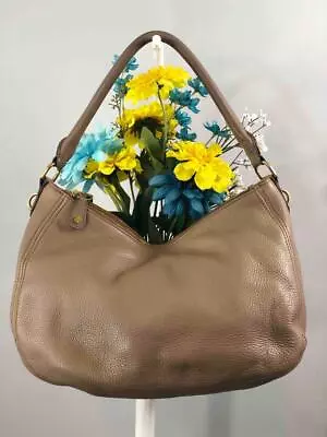 J. CREW Biennial Light Chocolate Brown Pebbled Leather Shoulder Bag • $80.99