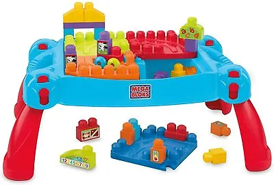 Fisher Price Mega Bloks First Builders Build & Learn Table CNM42 Brown Box • $49.99