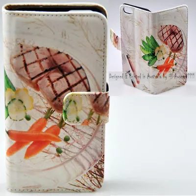 $13.98 • Buy For Sony Xperia Series - Steak Theme Print Wallet Mobile Phone Case Cover