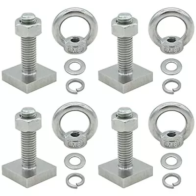 4 Count T-Bolts For Roof Rack M8 Female Thread Lifting Eye Nut With T-Slot  • $23.63