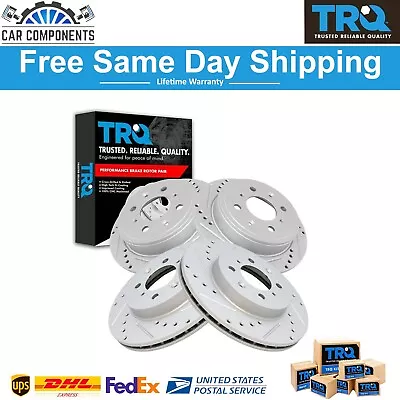 TRQ Front & Rear Brake Rotor Drilled Slotted Zinc Kit For 1992-2001 Acura Honda • $129.95