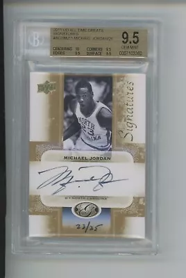 Michael Jordan 2011 Ud All-time Greats Signatures 23/25 Jersey # 1/1 Bgs 9.5 10 • $5999.99