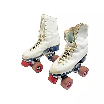 Vintage Roller Derby Skates Womens Size 5 White Roller Derby Wheels • $19.95