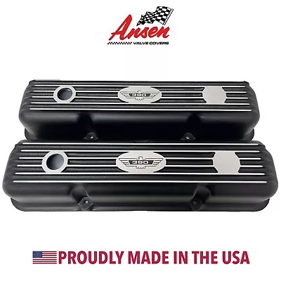 Ford FE 390 Thunderbird Eagle Finned Short Valve Covers - Black - Ansen USA • $245