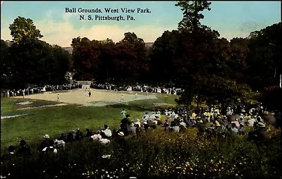 Ball Grounds West View Park North Side Pittsburgh PA Pennsylvania Postcard • $34.99