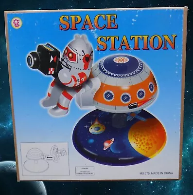 Vintage 1990s Tin (Atomic) SPACE STATION MARS-10 Robot W. Camera? Unused In Box • $10