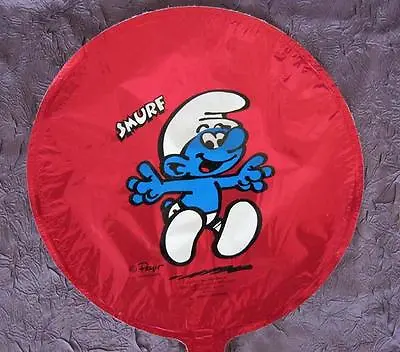 $9.95 • Buy 12 Vintage Smurf Mylar Balloons - 1982 Peyo - New Old Stock Wallace Berrie
