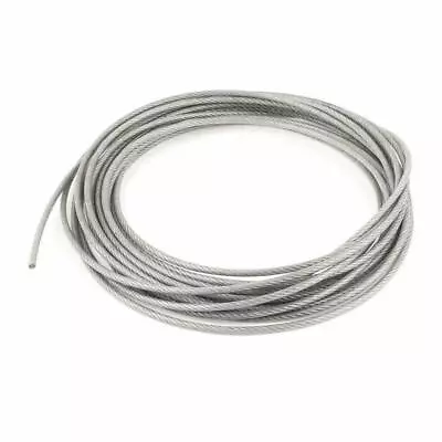 Vinyl Coated Stainless Steel 304 Cable Wire Rope 7x7 Clear 3/64  - 1/16  • $14.47