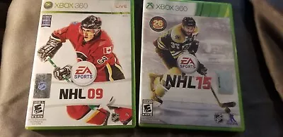 XBox 360 NHL 09 & NHL 15  EA Sports National Hockey League Video Games  • $5