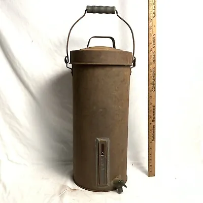 VTG CL COLBY PAT JAN 1 1884 METAL MILK CAN W CREAM GAUGE Farm Dairy ~5 GALLON • $49.99