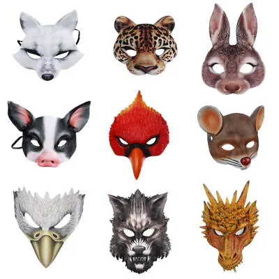 £16.78 • Buy Masquerade Animal Headgear Halloween Carnival Party Animal Mask