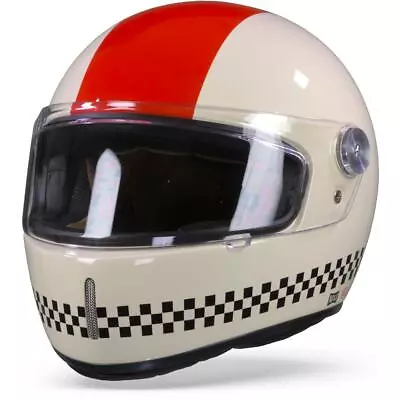 Nexx X.G100R Finish Line Cream Red Full Face Helmet - New! Fast Shipping! • $250.67