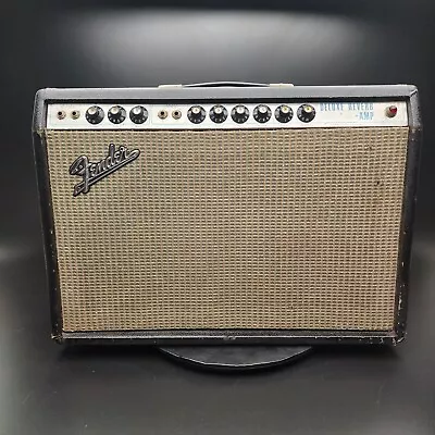 1967 Fender Deluxe Reverb Vintage Tube Amplifier Silver Panel Amp • $2834.91