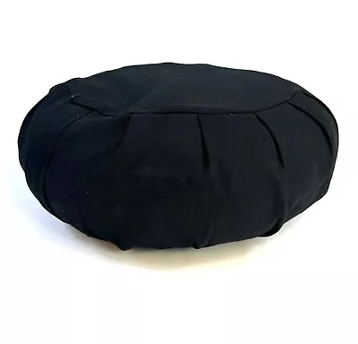 Still Sitting Round Meditation Pillow Cushion Black Removable Cover • $20